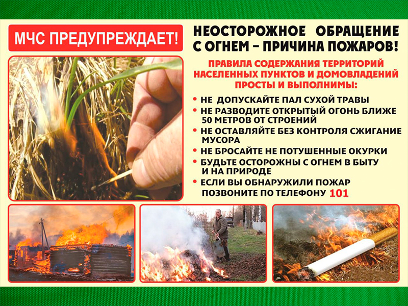 Пожарная безопасность в период действия чрезвычайной ситуации.