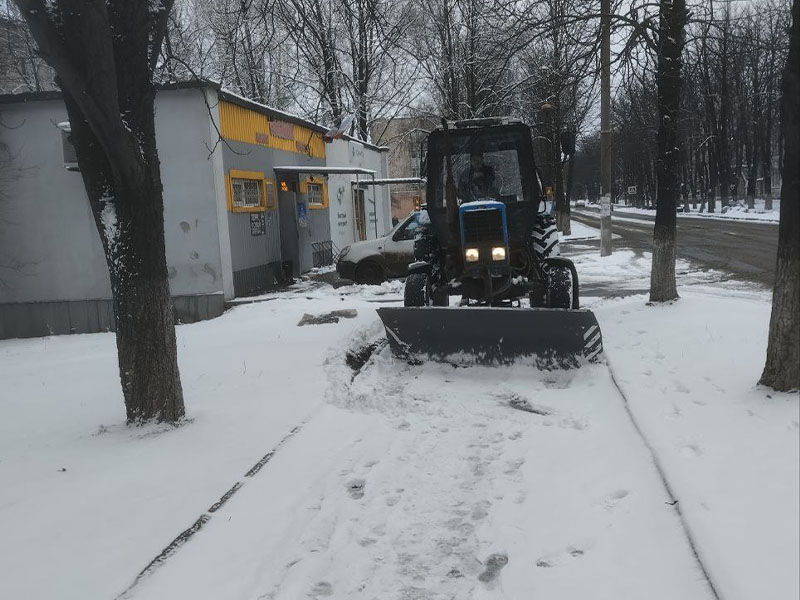 Работы  по очистке   автодорог городского округа от снега.