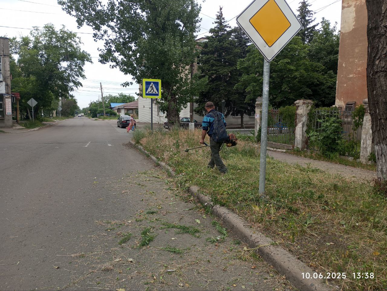 На территории городского округа Дебальцево продолжаются работы покосу сорных и карантинных трав.