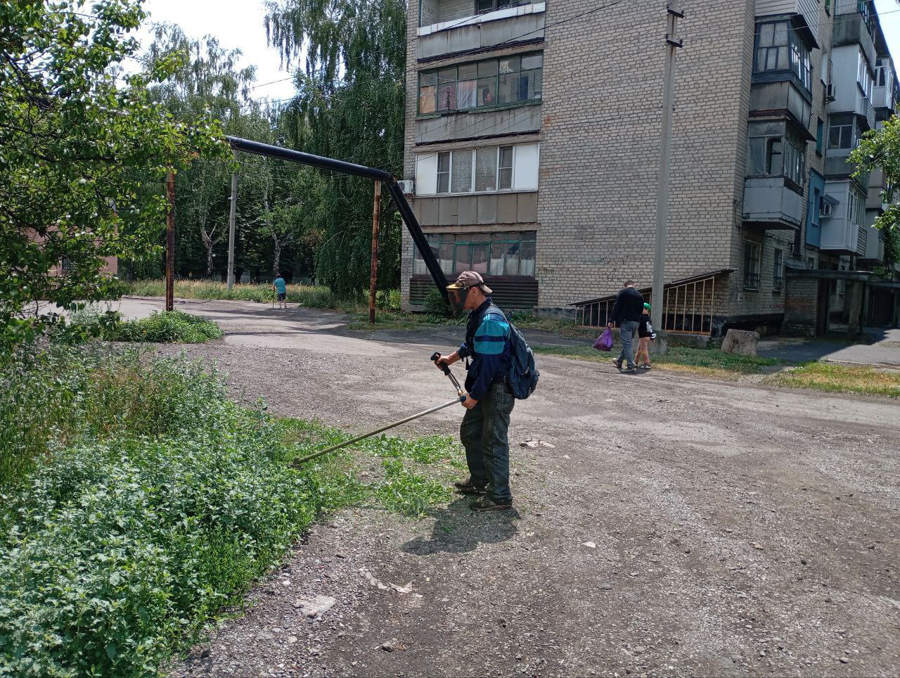 Работы покосу сорных и карантинных трав.
